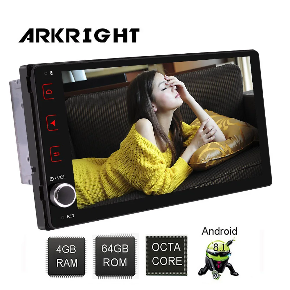 Автомагнитола ARKRIGHT 9 '' 4 + 64 ГБ Android 8 1 GPS для Toyota Corolla 2017 2018 IPS экран