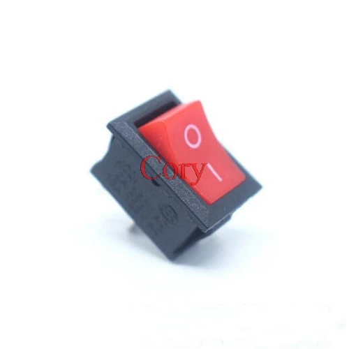 5 шт. 2Pin оснастки кнопка вкл/OFF желобковый выключатель диспенсер для воды переключатель электронные весы переключатель SPST KCD1-101 250V 6A 125V 10A czyc - Цвет: Красный