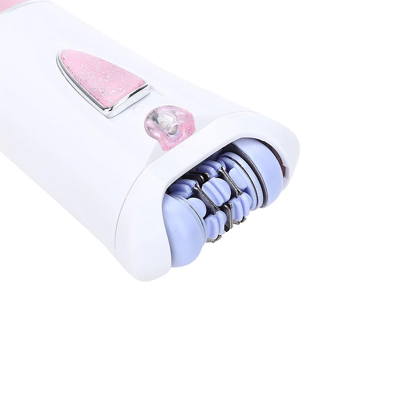 Woman's Epilator Battery Hair Removal Machine Electric Lady Shaving Trimmer Hair Remover with LED Light 40D