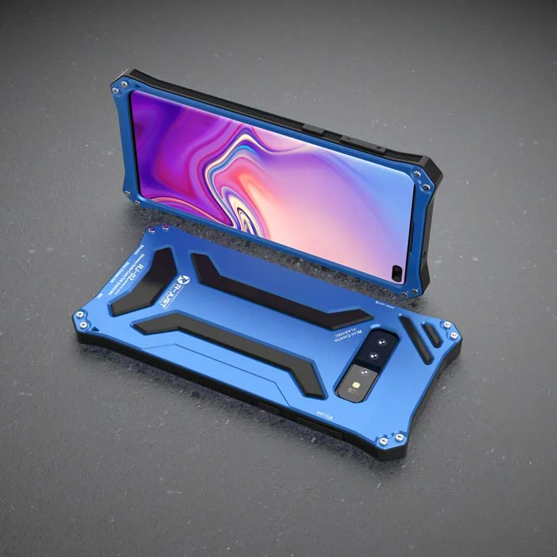 

R-JUST Original Case Armor Metal Phone Case Cover Capa Funda Shockproof Cases Coque For Samsung Galaxy S10 S10Plus Case KS0061