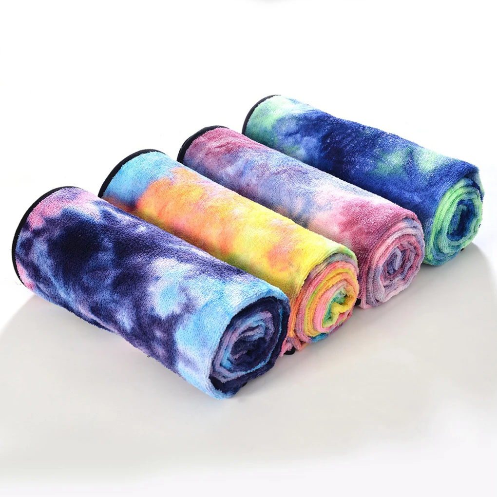 Tie-Dye полотенце для йоги из микрофибры спортивные фитнес упражнения пилатес тренировки противоскользящие одеяло коврик для йоги