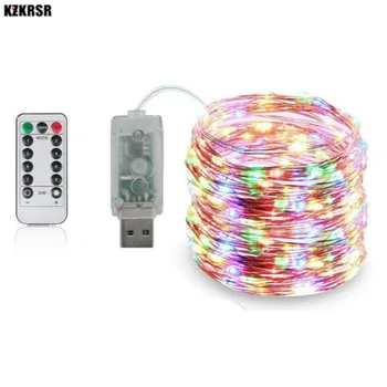 

Remote Control Dimmable USB Led String Lights 10m 100 leds 5V 33FT Copper Wire christmas wedding party decoration fairy Lighting