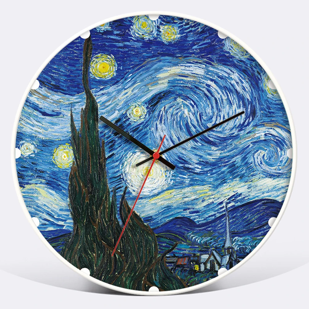 The Starry Night Vincent van Gogh 12" Silent Wall Clock 