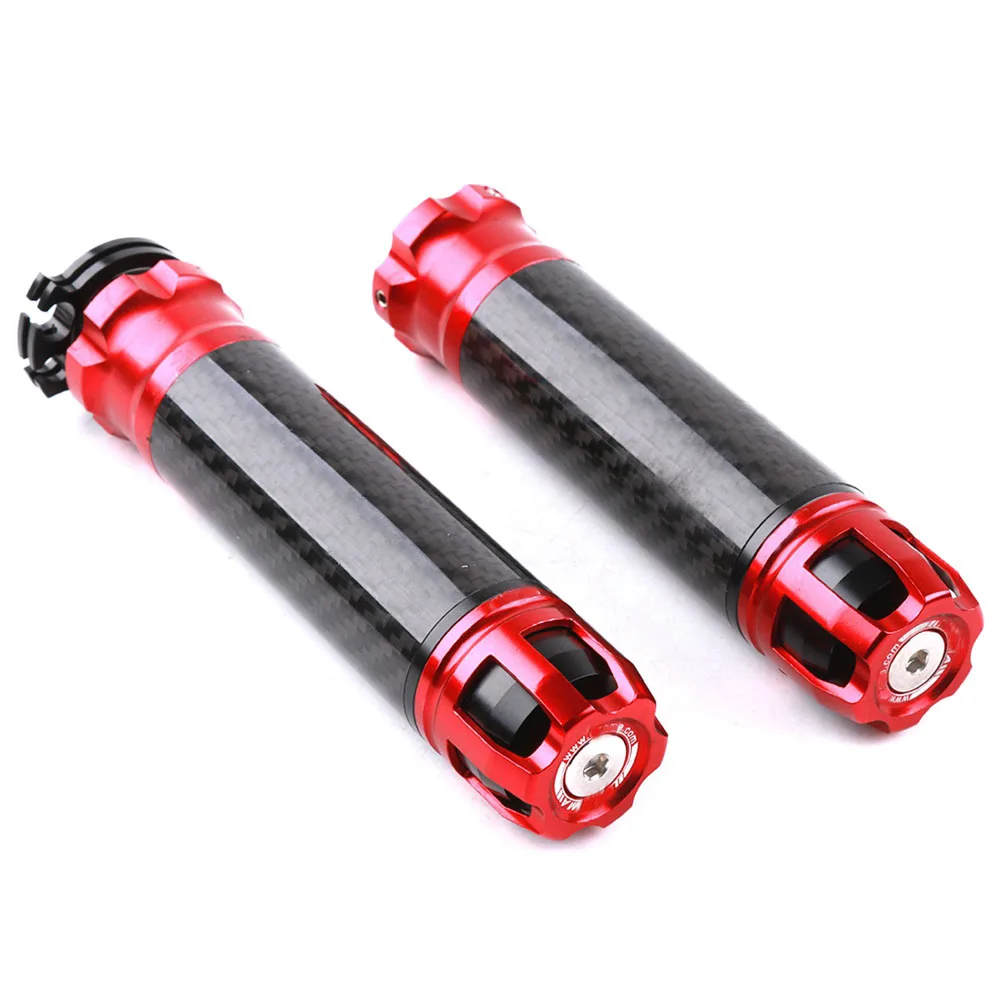 For Kawasaki ER6N Ninja 650 Z650 Xmax300 Tmax530 500 Universal Motorcycle Moto 22MM Carbon Fiber Handlebar Rubber Gel Hand Grips (12)