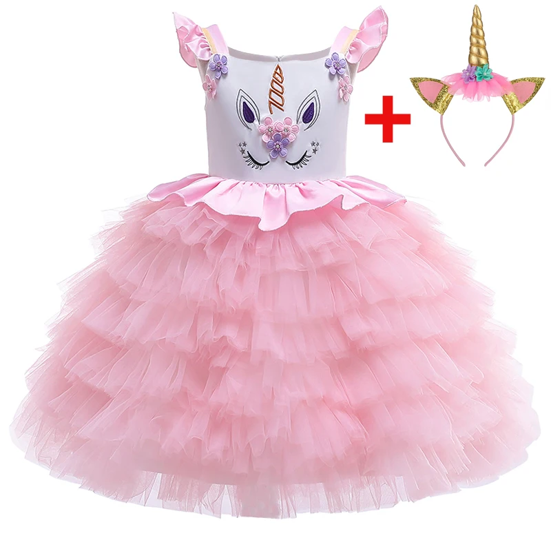 

MQATZToddler Baby Girls Unicorn Dress Girl Kids Dresses For Girls Clothes Princess Dress Party Wedding Tutu Dress 3 7 8 10 Years