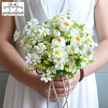 Perfectlifeoh buques para casamento букет де новио Свадебный букет цветов шелк