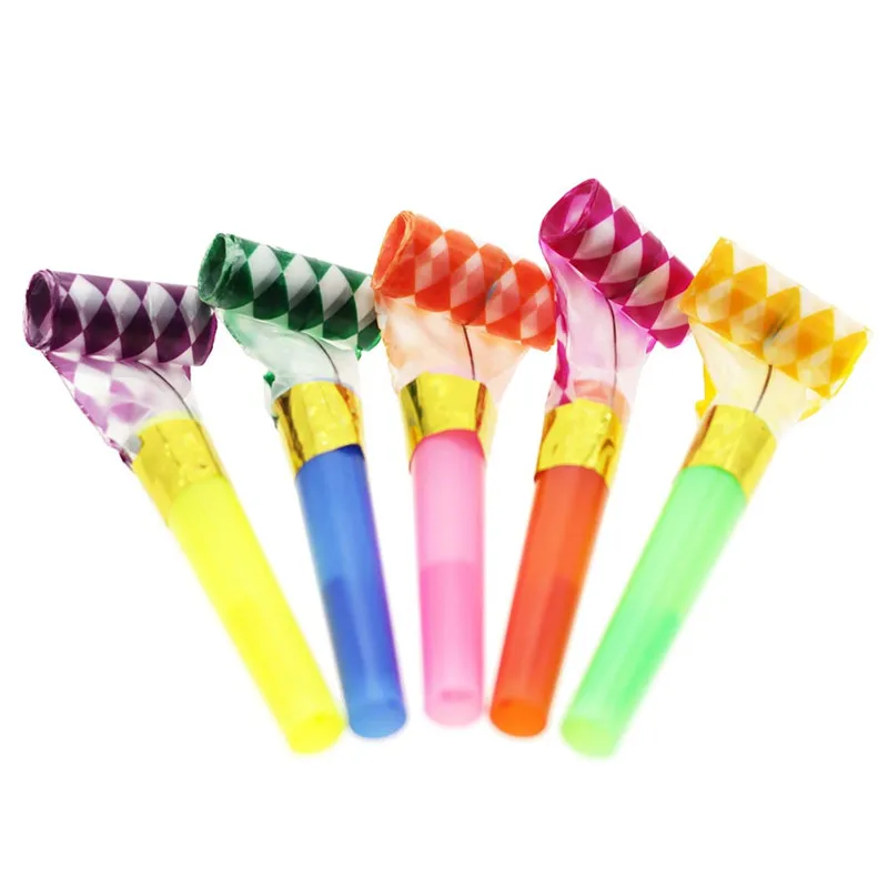 Hot Plastic Funny Noise Maker Blowout Party Jazzy Whistle Children Kids