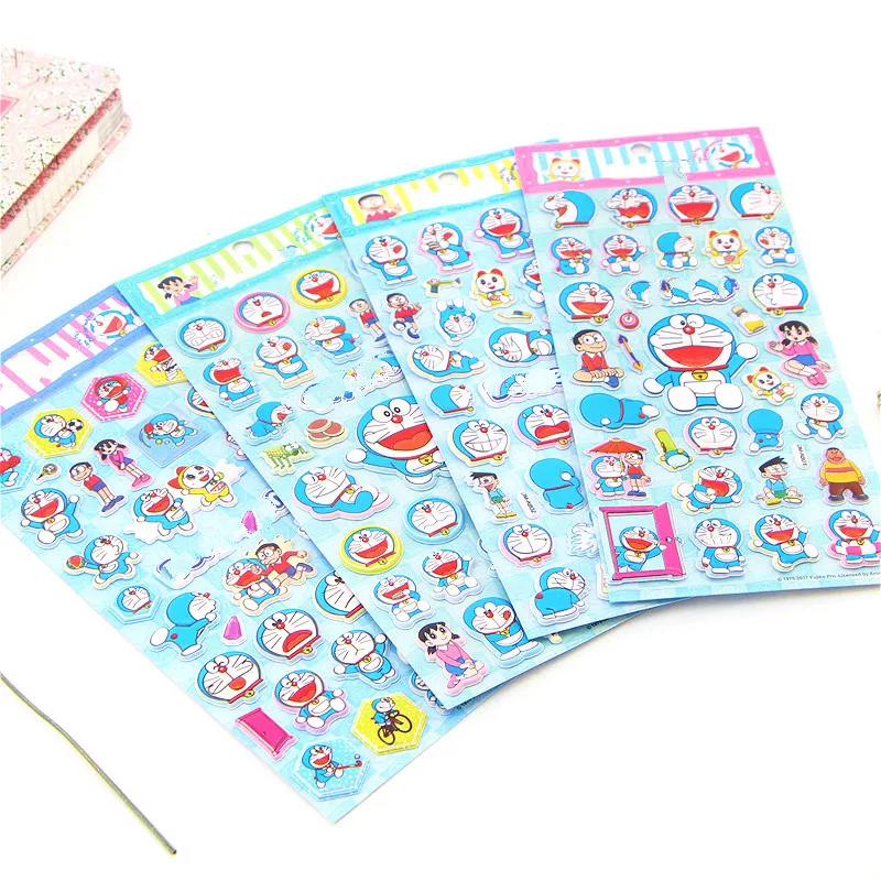

3D Puffy Bubble Stickers Dora Dora Cat Cartoon Princess Cat Waterpoof DIY Baby Toys for Children Kids Boy Girl