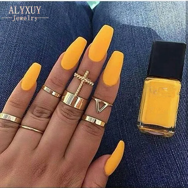 New fashion trendy jewelry cross finger ring set gift for women girl R5040 New fashion trendy jewelry cross finger ring set gift for women girl R5040