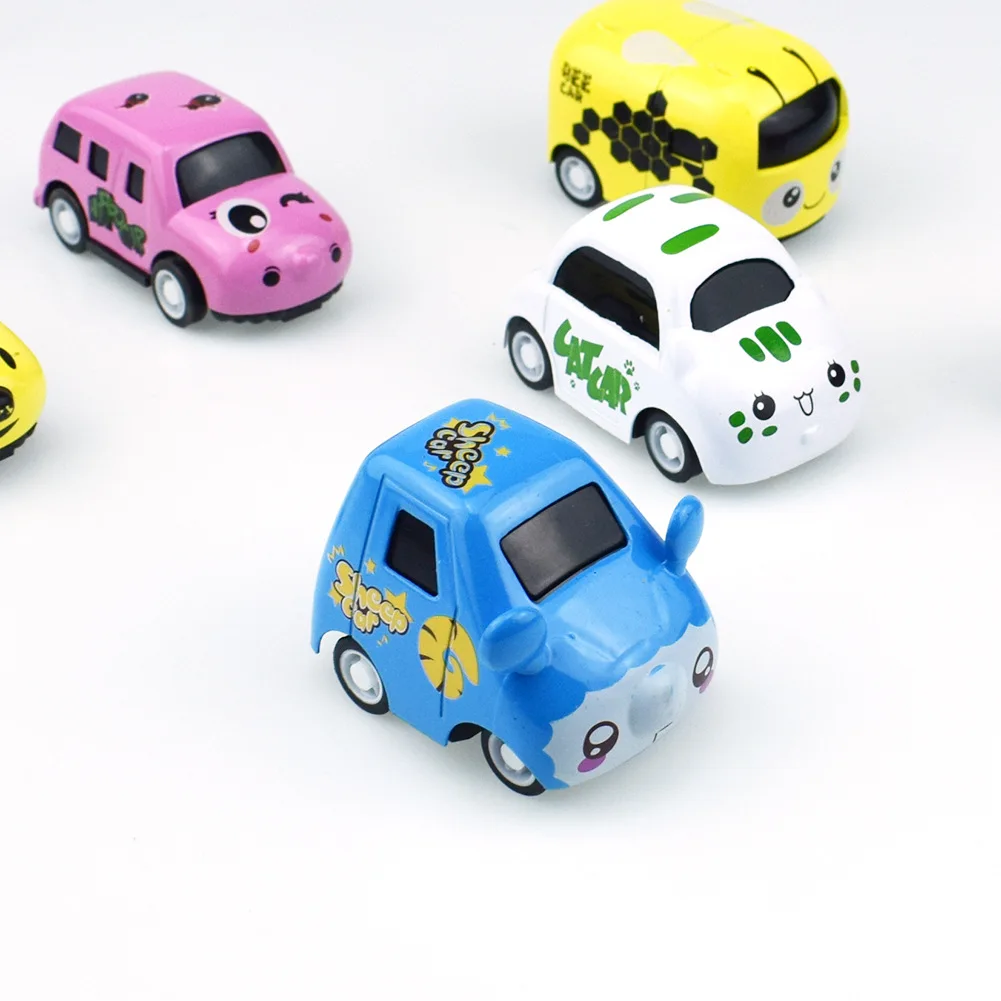 

New Metal Mini Cartoon Pullback Car Model Toys for Kid Gift