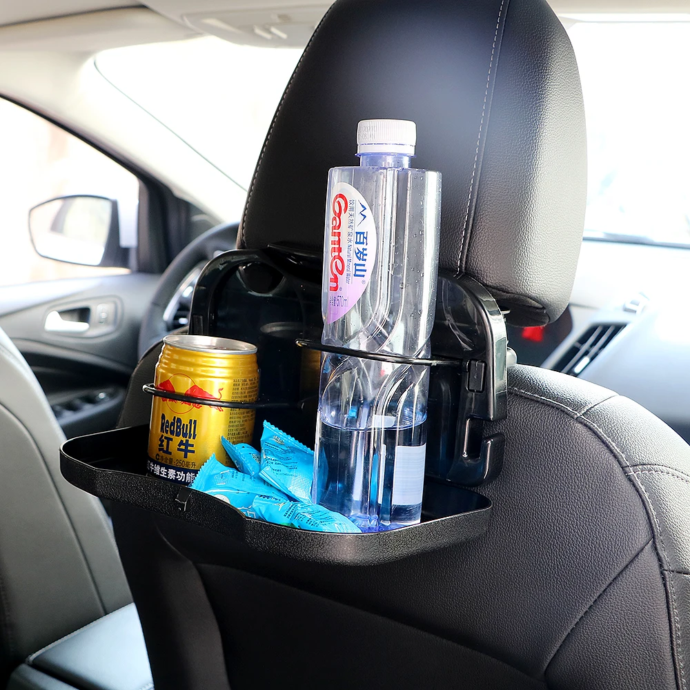 Автомобильный поднос для напитков и еды, столик на заднем сиденье для автомобиля,, автомобильные аксессуары, автомобильная Складная Настольная подставка, автомобильный подстаканник