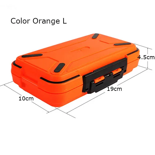 Goture Водонепроницаемый рыболовный ящик двойная сторона съёмная решётка, ящик для рыбалки Приманка/Крючки/Аксессуары, коробка для приманок - Цвет: Orange L