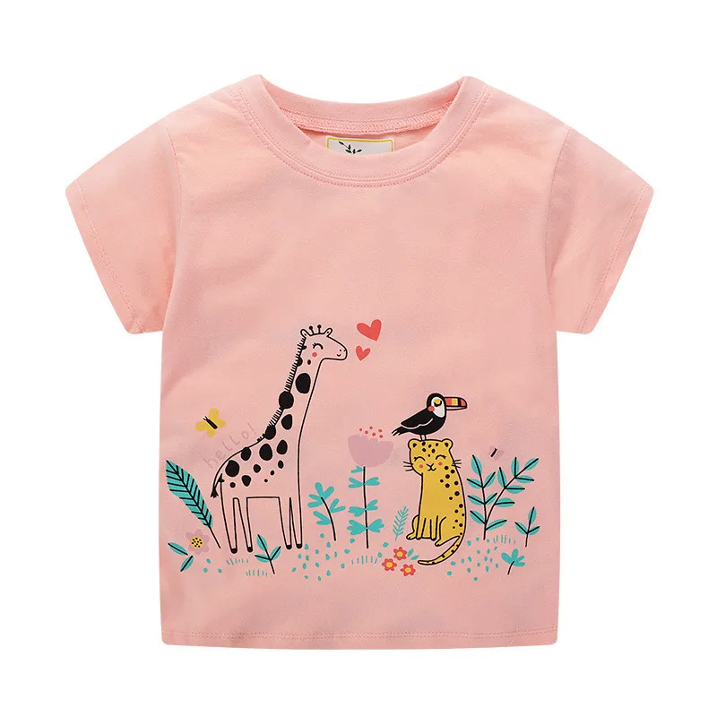 Jumping meter/футболки для девочек; топы с русалочкой; летняя одежда для малышей; хлопковые трикотажные Детские футболки; модные рубашки для девочек; одежда для детей