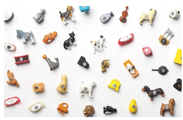 Animals pets fake foods Mini figures fridge magnets - 2