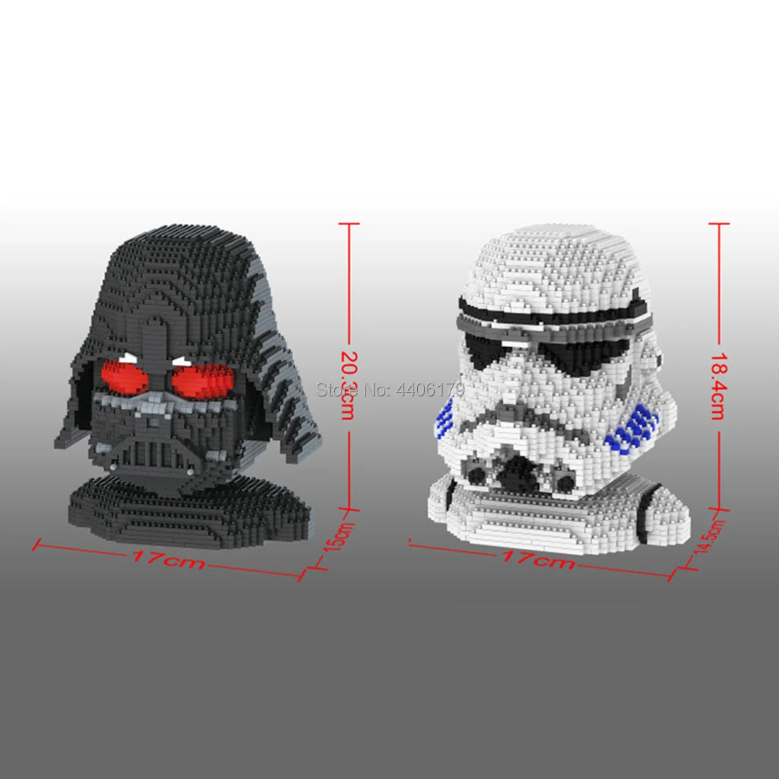 

hot LegoINGlys Star Wars Darth Vader stormtrooper picture Head micro diamond building blocks model nanoblock bricks toys gift