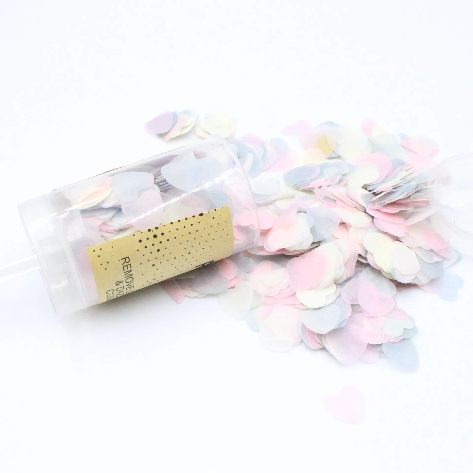 1 набор, 1,5 см, конфетти с надписью Love Heart Push Pop, разноцветные металлические сухие цветочные конфетти, украшение для свадьбы, дня рождения, вечеринки - Цвет: Style 7