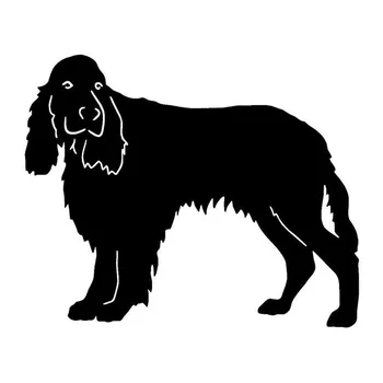 

15.5*12.7CM English Springer Spaniel Dog Car Stickers Cute Vinyl Decal Car Styling Bumper Accessories Black/Silver S1-0813