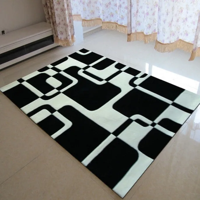 Classical Black and white carpet Manual Acrylic Living room Bedroom Carpet tapis  salon rug rugs carpets alfombras custom made|carpet film|carpet  cuttercarpet piece - AliExpress