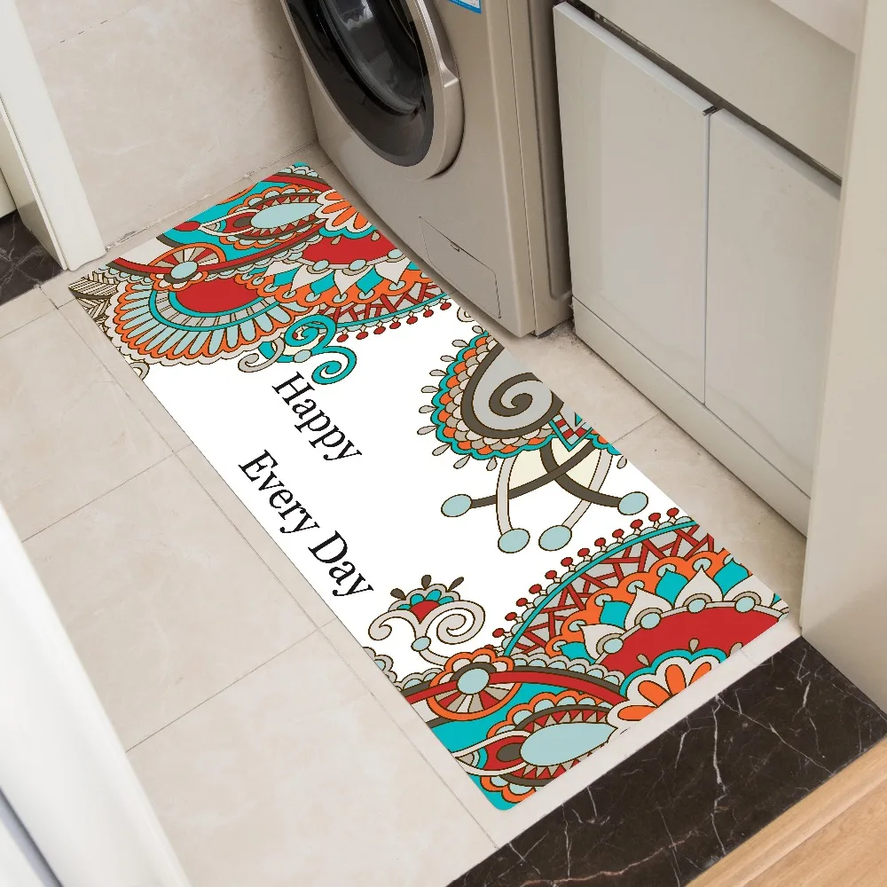 

European Carpet Pattern Nostalgic Prayer Doormats Outdoor Welcome Entrance Kitchen Carpet Indoor Bathroom Non-slip Floor Mat