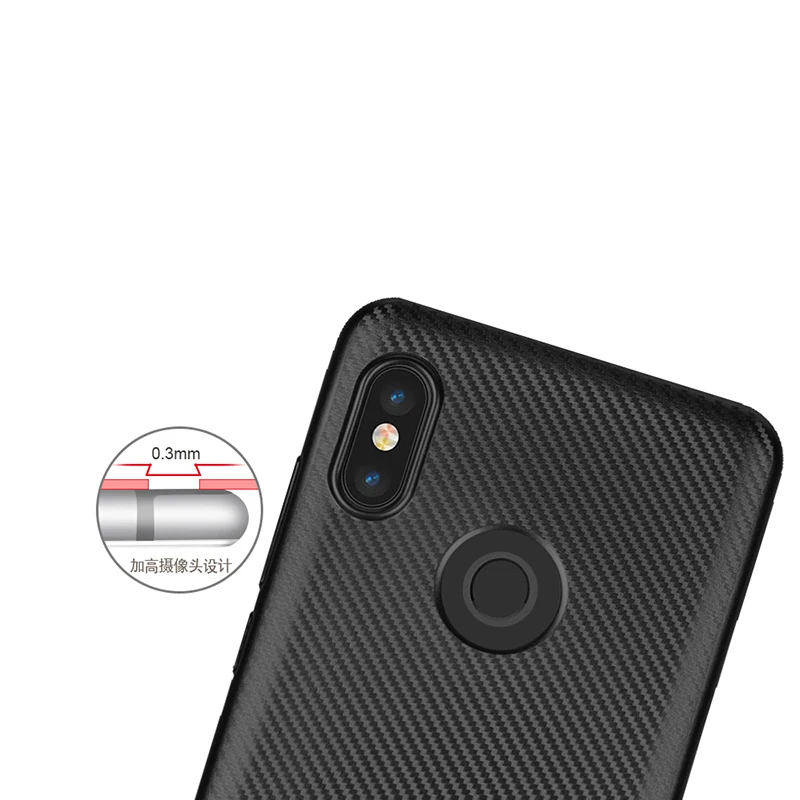carbon fiber silicone case xiaomi redmi note 5 pro (3)