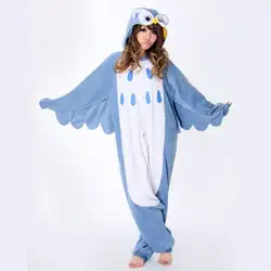 Бесплатная Доставка Новый взрослый Монстры Сова Костюм Onesie Пижама Косплэй Скелет Животного Пижамы для унисекс