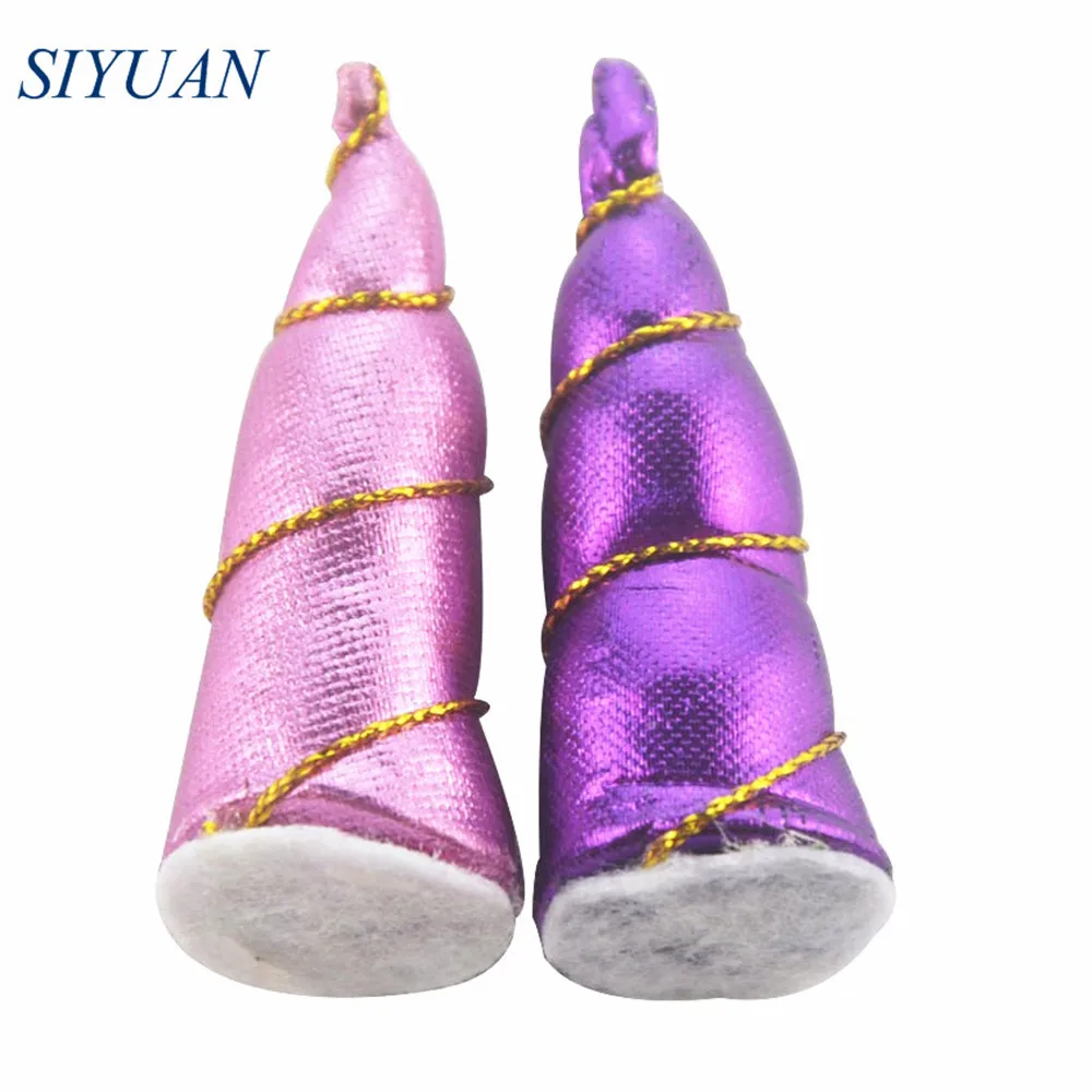 

20pcs/lot 2 inch Mini Felt Unicorn Horn Children Unicorn Party Hair Band Cute Girls Hair Accessories TH266