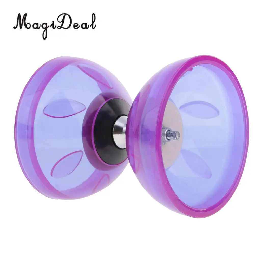 MagiDeal Triple Bearing Juggling Diabolo Toys with Sticks & String 13cm Diameter for Professionals Beginners Kids Adults 4Colors