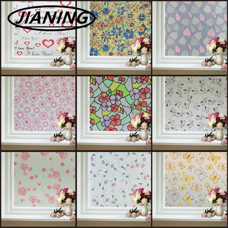 

60X100cm Self-adhesive stickers washroom Bathroom glass film window paper balcony sliding door translucidus transparent opaque