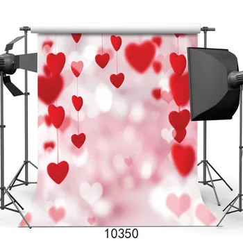 

Red Heart Bokeh Wall Valentine's Day Photography Backdrops Photo Background 3D Vinyl Cloth Backdrop for Photo Studio Photophone