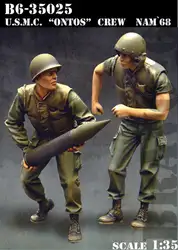 Весы модели 1/35 солдат u.s.m.c. Ontos экипажа Вьетнамская война рисунок исторические Второй мировой войны Смола Модель Бесплатная доставка