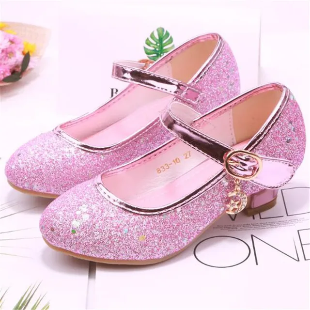 New Children Shoes Girls High heeled Princess Baby Party Dance Student ...