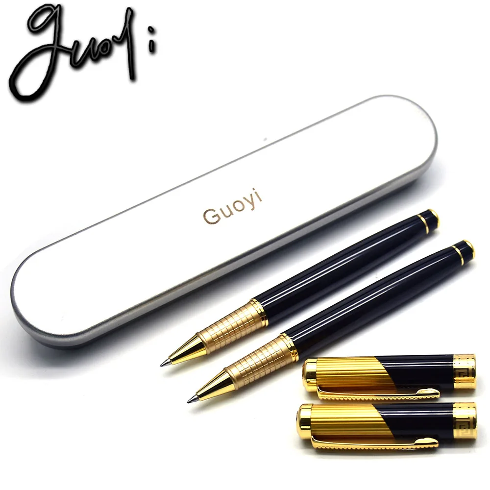 

Guoyi D022 new fashion heavy metal gold ballpoint pen stationery office & suitable for school classic gift pen metal refill