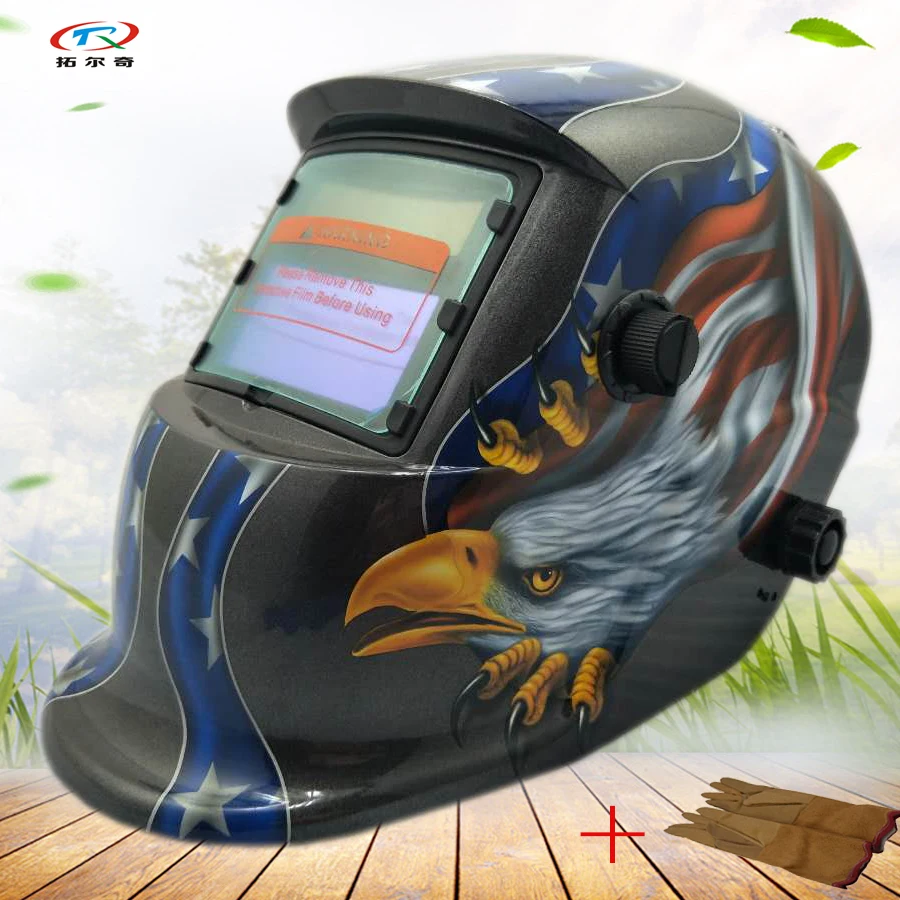 Welding Helmet with gloves american eagle Auto Darkening welding mask