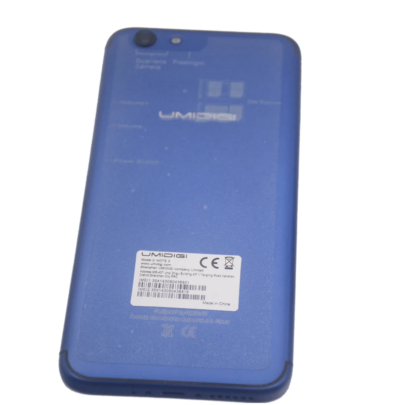

Used Original Protective Battery Case Cover+camera lens for UMIDIGI C NOTE 2 MTK6750T Octa Core 5.5 Inch FHD Free Shipping