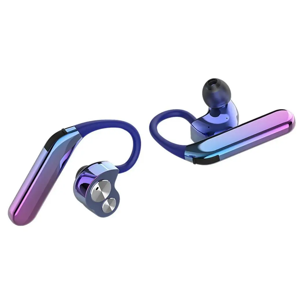 

Bilateral Stereo Ear Hook Earphones Dual-action Coil Bluetooth Headsets Wireless HIFI Earpieces Noise Reduction Sports Earbuds
