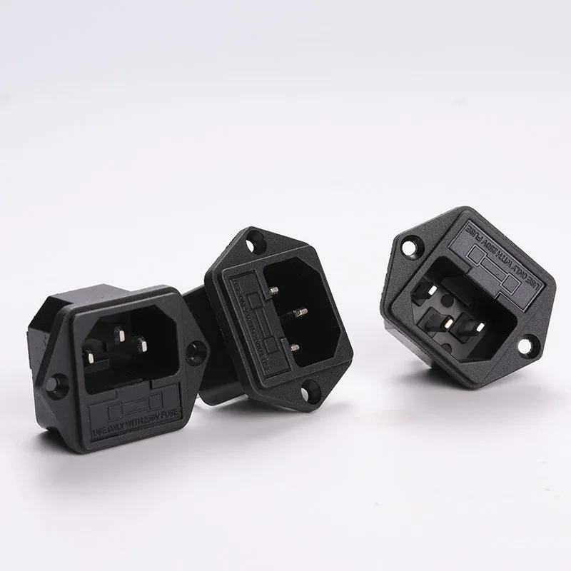 The Longest Side Of The Connector Is About 44.5mm Wide 33.2mm AC Power Socket High Power 15A / 250V Flat Foot With Ear Connector