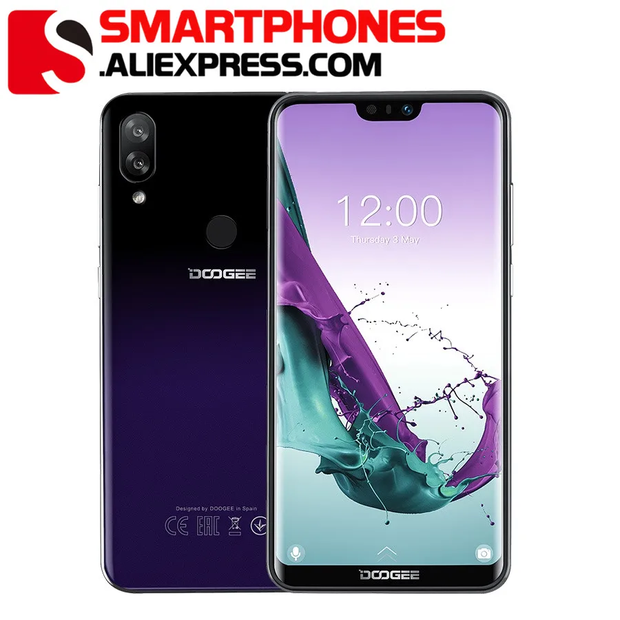 

DOOGEE N10 3GB 32GB mobile Phone Android 8.1 Octa-Core 5.84'' FHD+ 19:9 Display 16.0MP Front Camera 3360mAh 4G LTE Smartphone