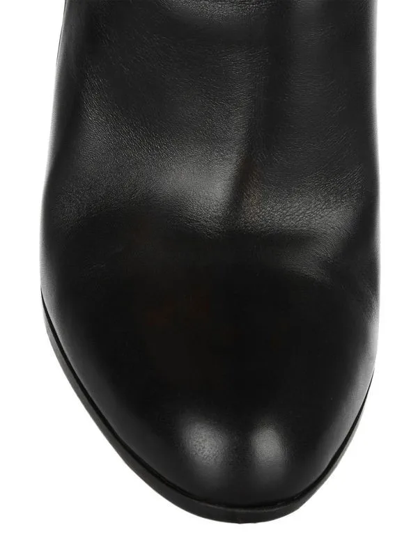 Модные осенне-зимние роскошные женские черные ботфорты на высоком каблуке 10 см; кожаные чулки; обувь панков Femme