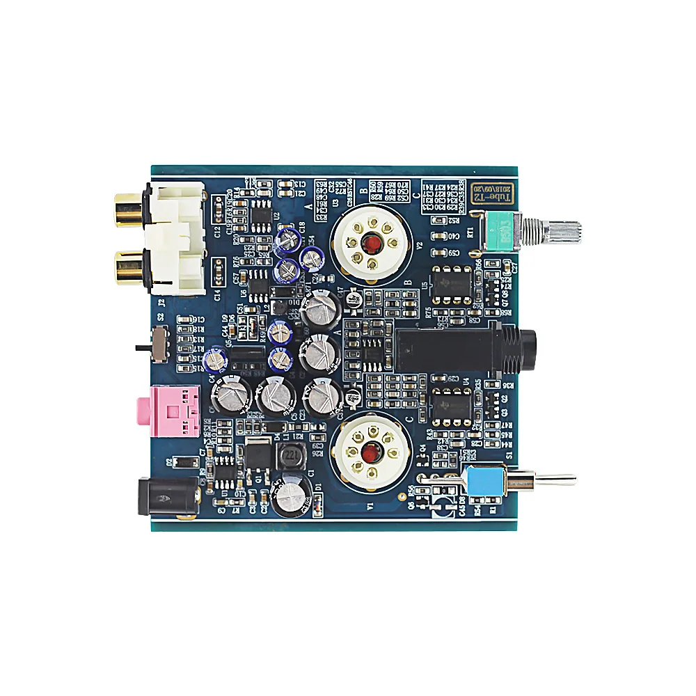 Mini Audio Portable Headphone Amplifier Board 6K4 Vacuum Tube Headphone NE5532 Op Amp Fever Bile RCA AUX Earphone Amplifier