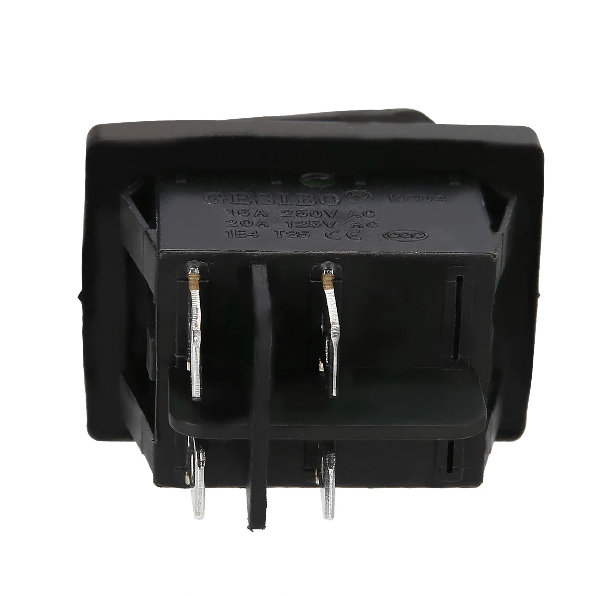 Mayitr  4Pin Car Boat ON/OFF SPST Green LED Rocker Toggle Switch 220V 3 Position Plastic + Metal Switches Waterproof