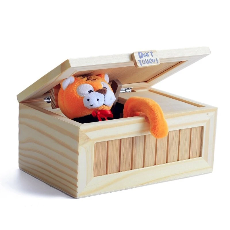 

Fun Tricky Fashion Cartoon Tiger Useless Box Creative Adult Gifts Gags And Practical Jokes Funny Box Toys For Friends and Kids