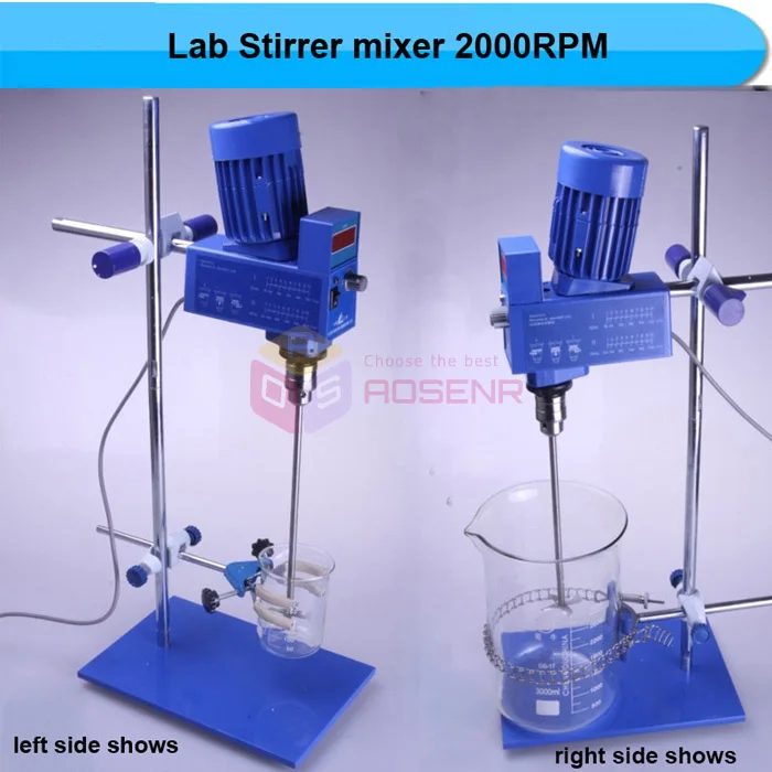 220V Цифровой мощный лабораторная Мешалка Смеситель 2000 об/мин 20L 0-10000 МПа 120 Вт мотор