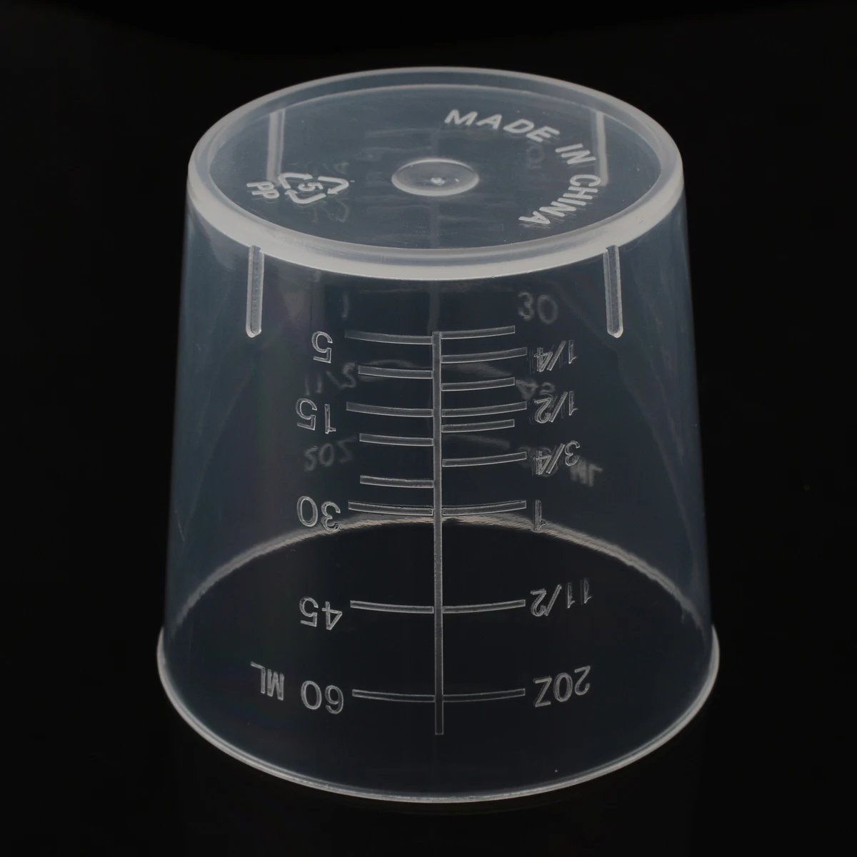 10pcs 60ml Plastic Transparent Measuring Cups with Scale Surface Liquid Container Kitchen Tool Supplies