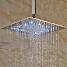 LED Square Ceiling Mounted 8 Rain Shower Head Top Over Head Sprayer
