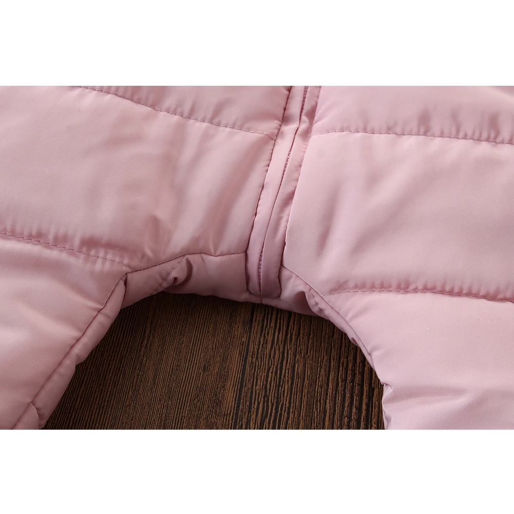 Зимний теплый плотный хлопковый комбинезон одежды снаряжение с капюшоном для новорожденных мальчиков и девочек, пальто, парки