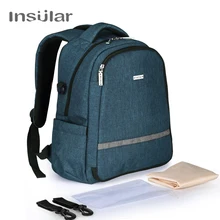 INSULAR Diaper Bag Fashion Mummy Maternity Nappy Bag Brand Baby Travel Backpack Large Capacity Baby Multifunction Outdoor Bags