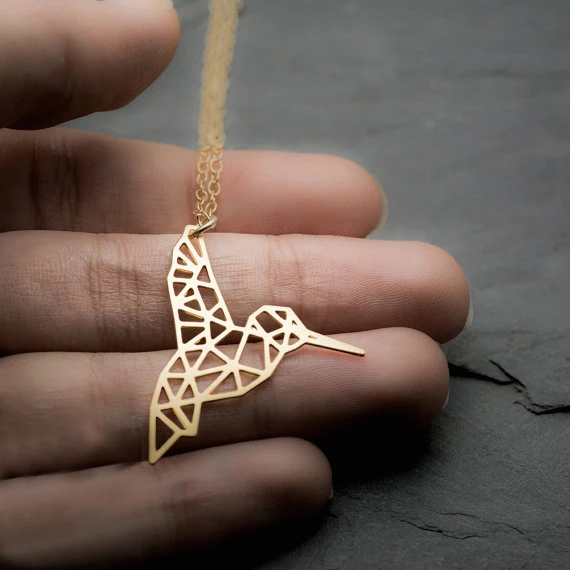 

NianDi Animal Necklace Hummingbird Necklace Bird Pendant Dainty Hummingbird Jewelry Party Accessories YLQ0554