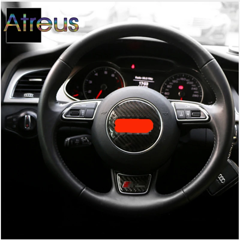 

Atreus Steering Wheel Carbon Fiber Stickers Car Sticker For Audi A6 C5 C6 A3 A4 B6 B8 B7 B5 Q5 Q7 Q3 A5 A1 TT Accessories