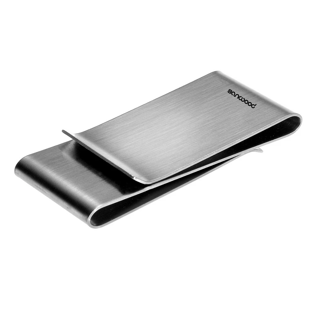 Stainless Steel Silver Color Slim Money Clip Purse Wallet Credit Card ID Holder Metal Men Cash Bill Clamp зажим для денег 5