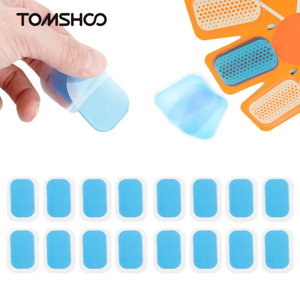 

16 PCS Hydrogel Abdominal Gel Pad Stickers Muscle Abdominal Exerciser Toning Belt Machine Sticker Smart Stimulator Training Gear